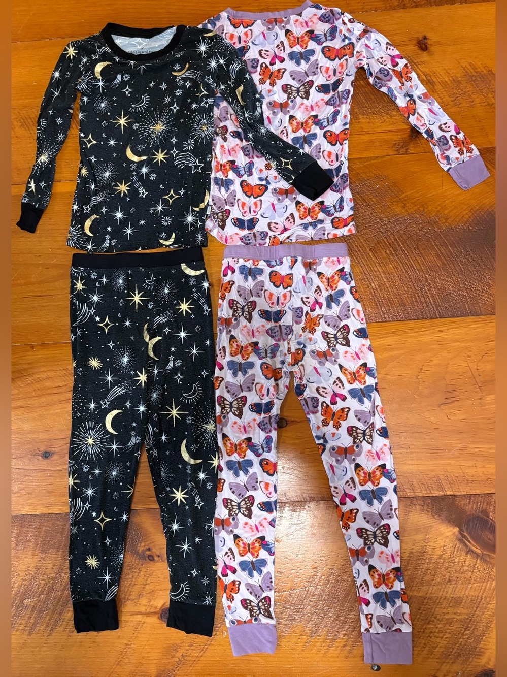Little Sleepies Bamboo Pajamas 2 Piece Long Sleeves & Pants Size 4T Bundle of 2